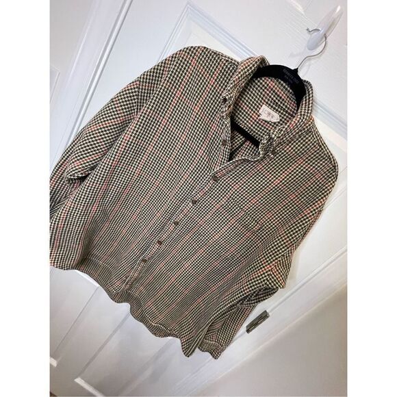 J Crew men’s button up checkered very heavy cotton size XL - Picture 1 of 7